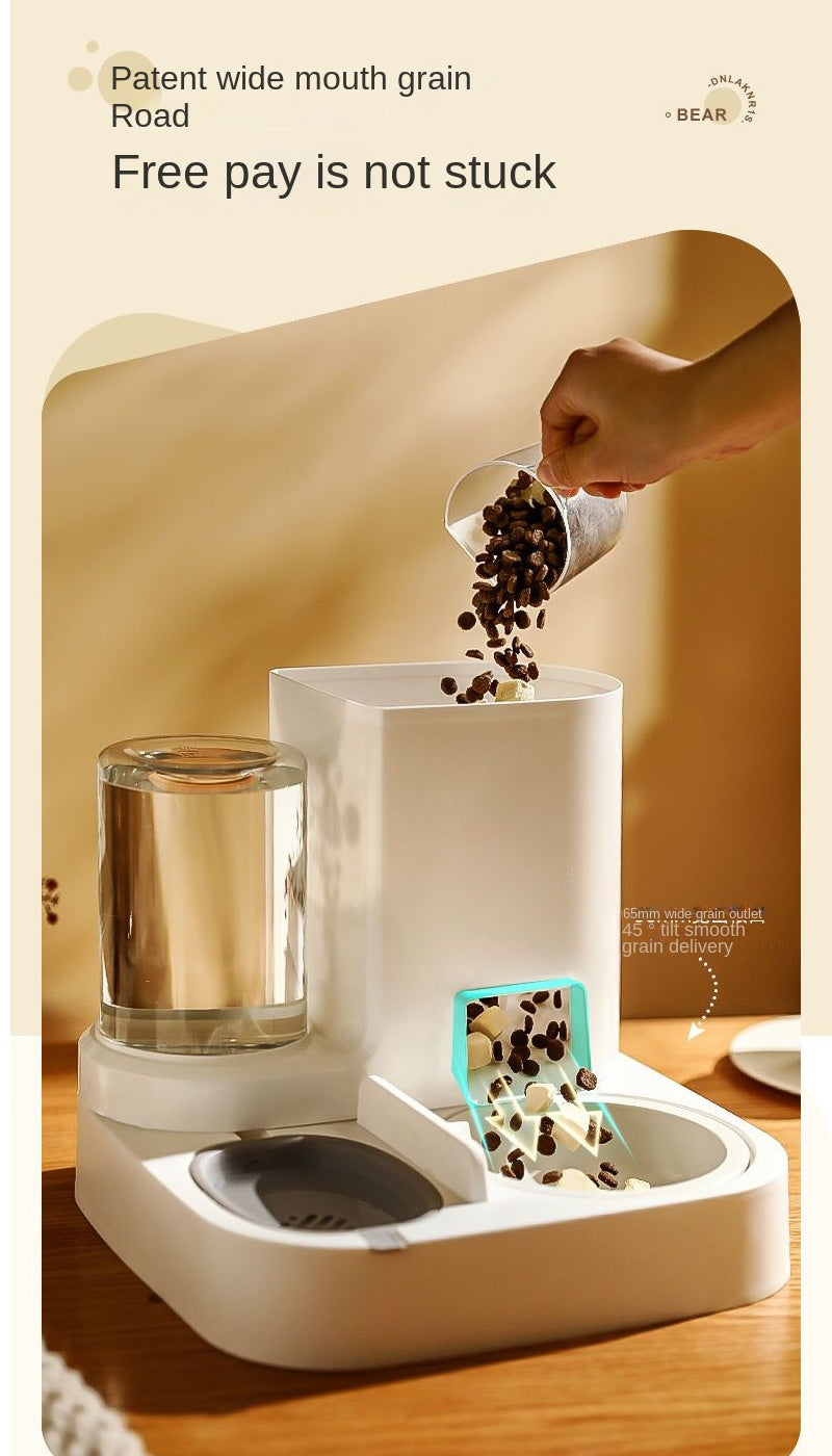 Automatic Pet Water And Food Feeder, 2 In 1 Large Capacity Cat Food Container Water Dispenser, Self Feeding Station For Indoor Cats Feeding Supplies