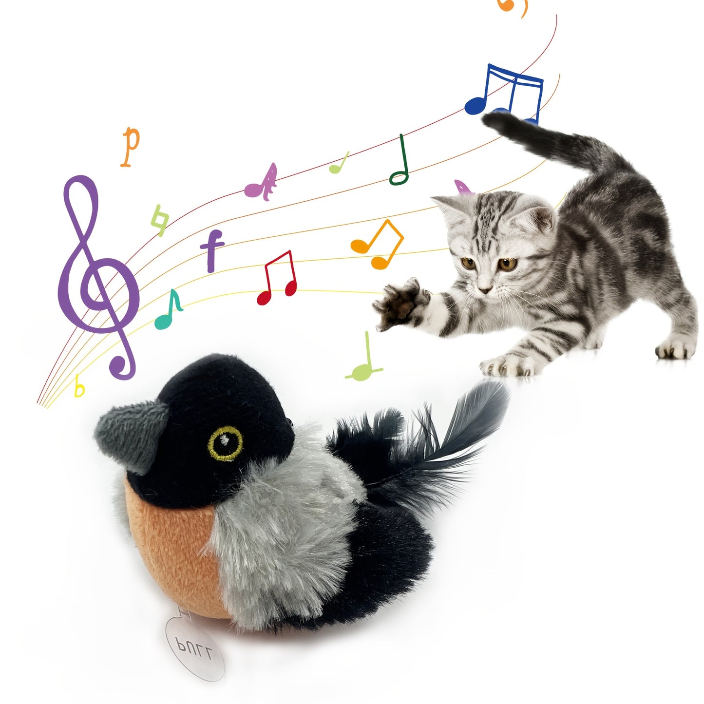 Interactive Cat Toy with Real Bird Sound – Best Toy to Keep Cats Active
