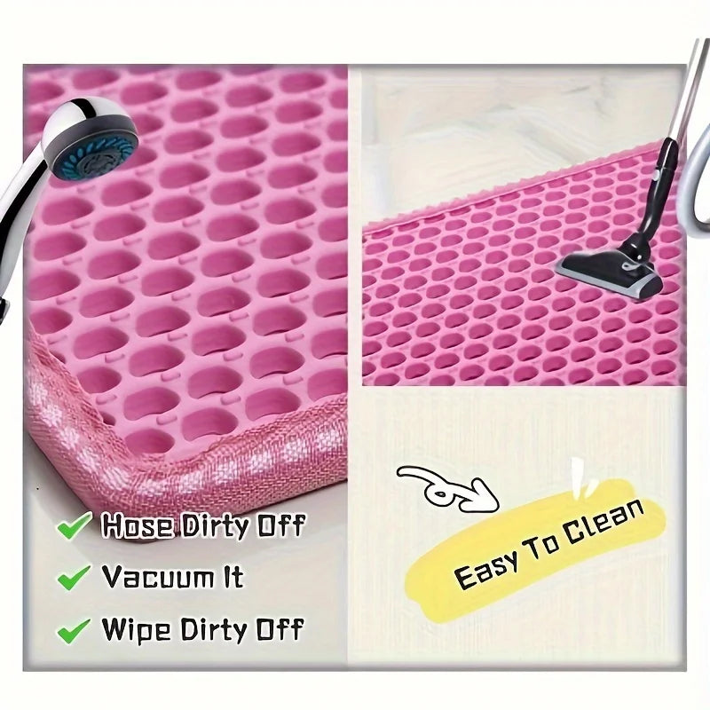 Large Waterproof Cat Litter Mat – Honeycomb Double Layer, Anti-Scatter & Easy Clean