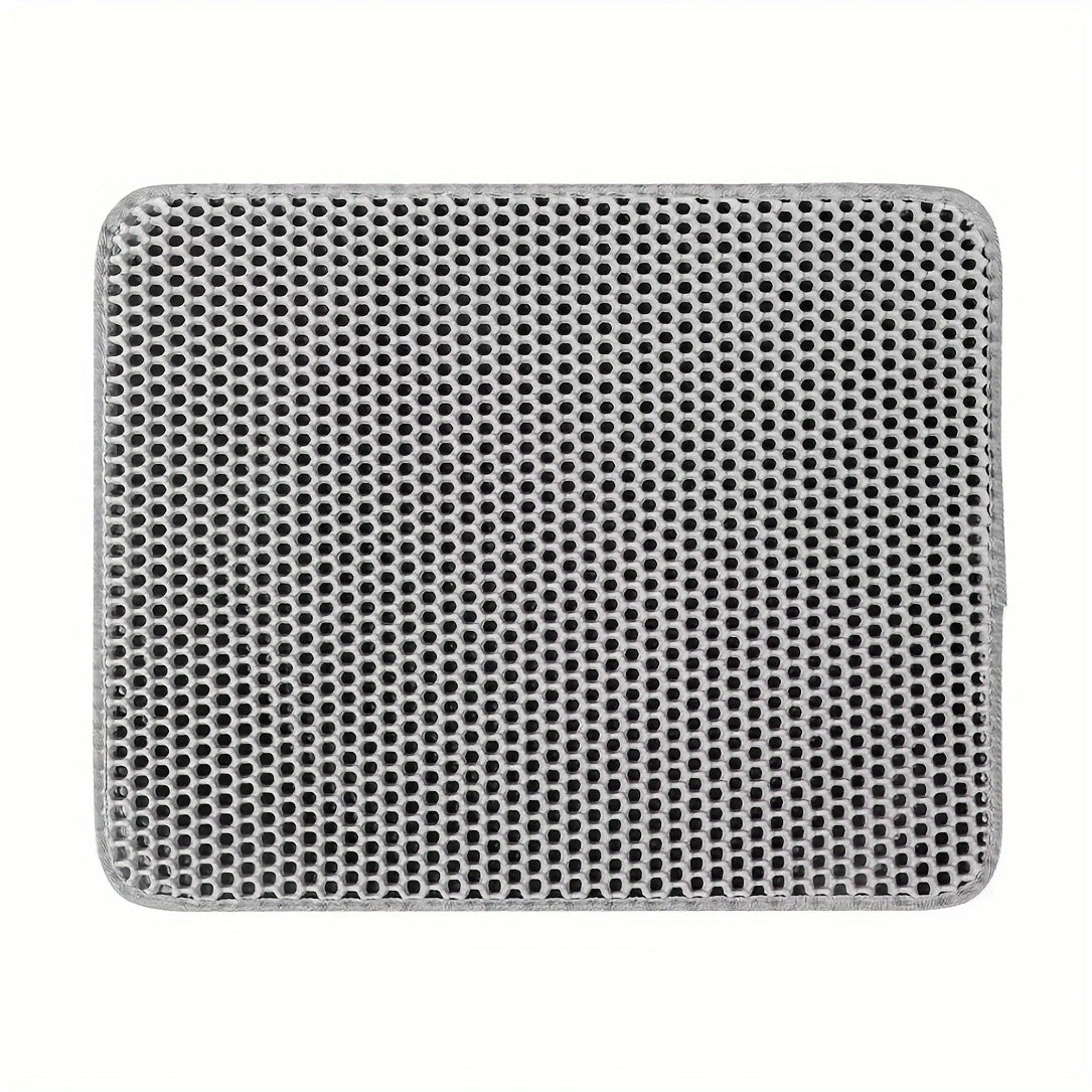 Large Waterproof Cat Litter Mat – Honeycomb Double Layer, Anti-Scatter & Easy Clean