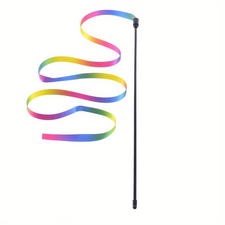 1pc Interactive Cat Toy With Cute Ribbon Teaser Stick For Endless Fun And Playtime
