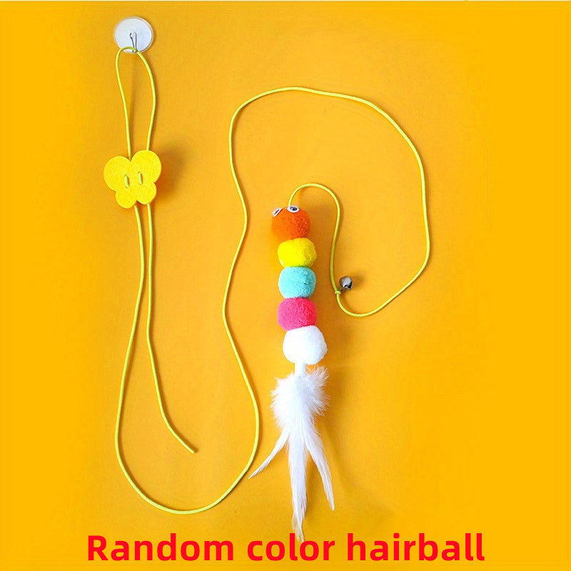 Adjustable Hanging Cat Toy For Interactive Teasing And Playful Fun.