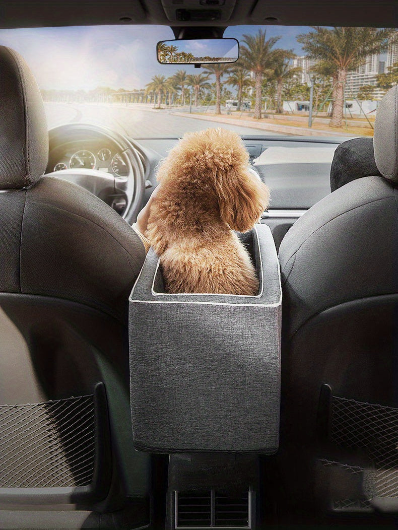 Portable Dog & Cat Booster Seat, Travel Carrier, Car Mat & Central Control For Maximum Comfort & Safety