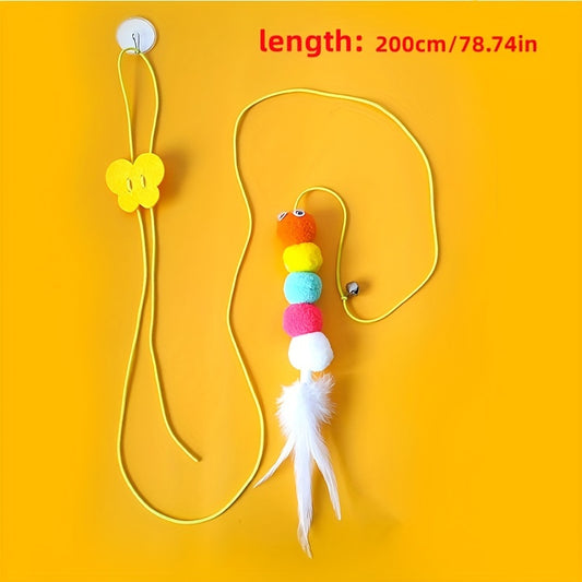 Adjustable Hanging Cat Toy For Interactive Teasing And Playful Fun.