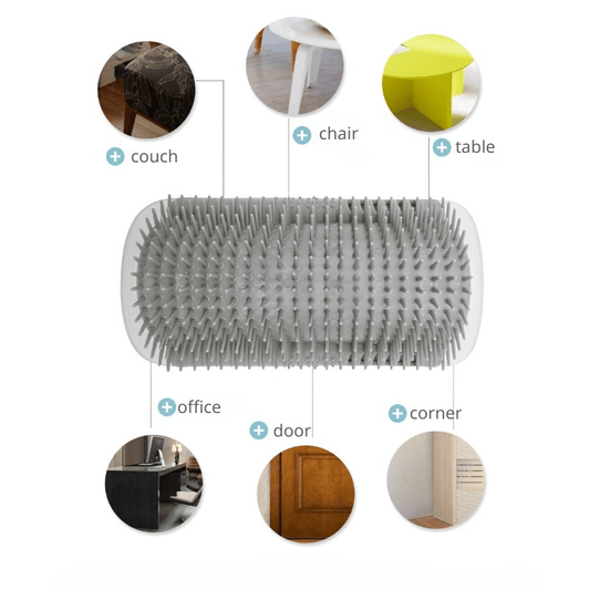 Cat Corner Self Grooming Brush – Wall-Mounted Pet Massager Comb