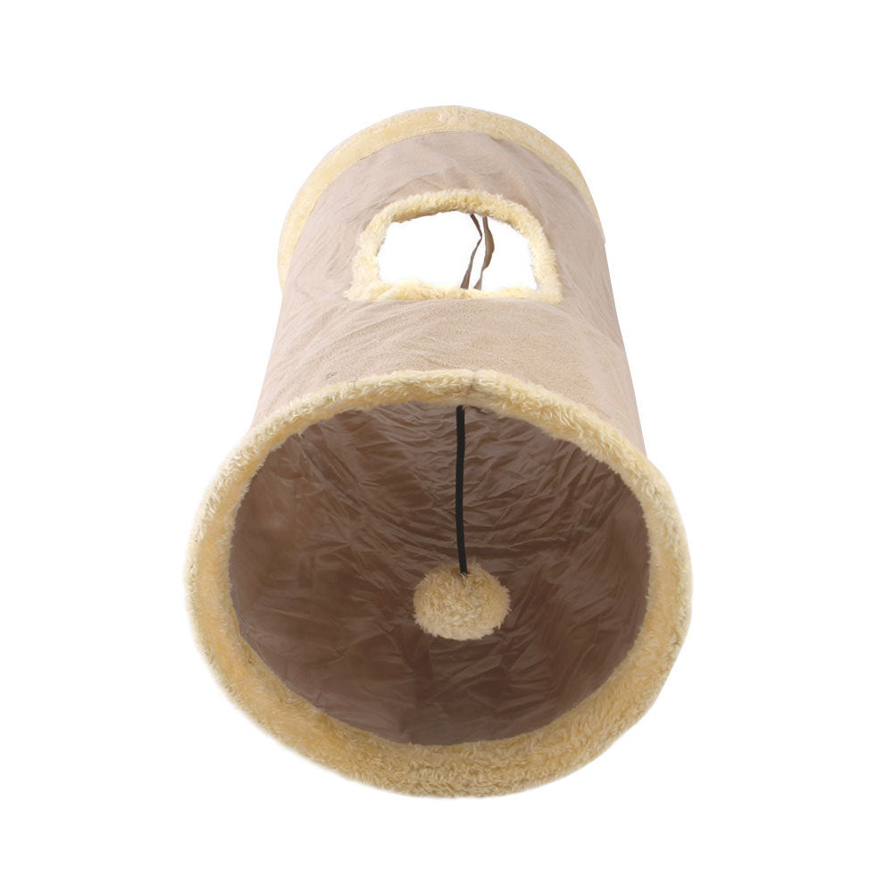 [Funny Foldable Cat Toy Tunnel] Foldable Plush Cat Toy Tunnel Funny Cat Tent For Dog And Kitten Play Supply