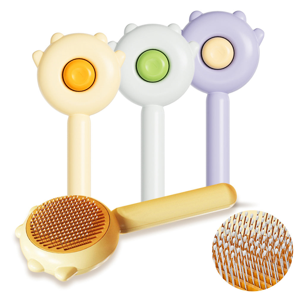 Premium Cat Self Grooming Brush - Cats Grooming Essential for Healthy Coat, Gentle Massage, Shedding Remover, and Claw Care - Easy to Clean, Pet-Friendly Design, Kitten and Adult Cat Suitable