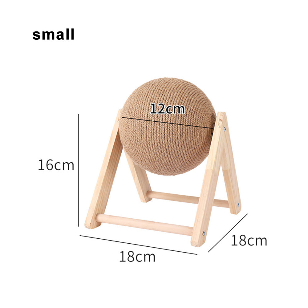 Durable Cat Scratching Ball Toy With Sisal Rope For Grinding Claws, Interactive Kitten Play Ball For Cats Indoor Supply