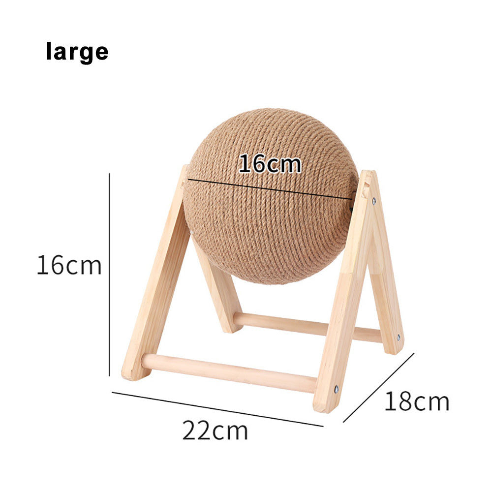 Durable Cat Scratching Ball Toy With Sisal Rope For Grinding Claws, Interactive Kitten Play Ball For Cats Indoor Supply