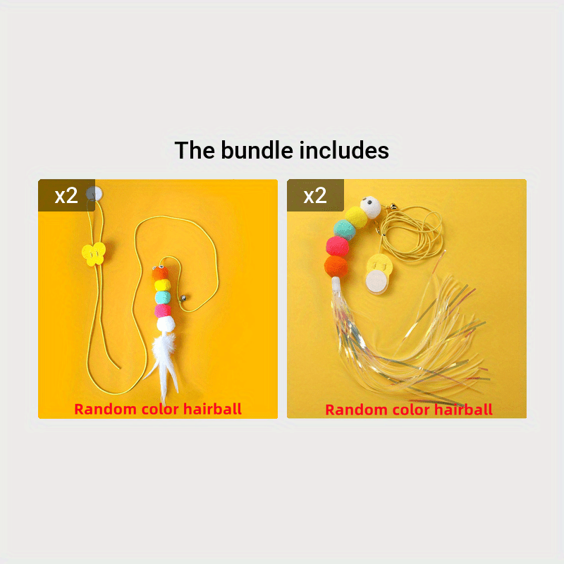 Adjustable Hanging Cat Toy For Interactive Teasing And Playful Fun.