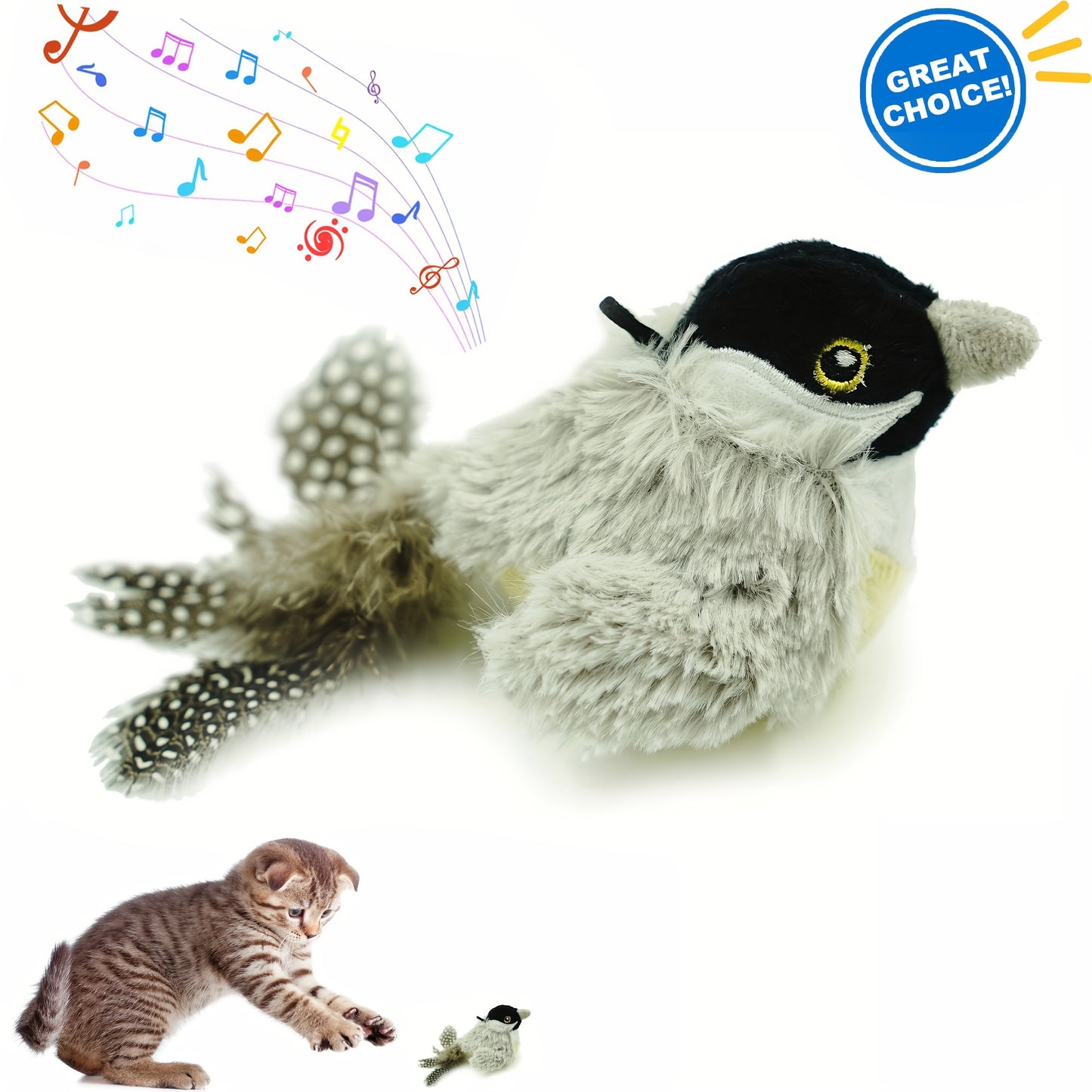 Interactive Cat Toy with Real Bird Sound – Best Toy to Keep Cats Active