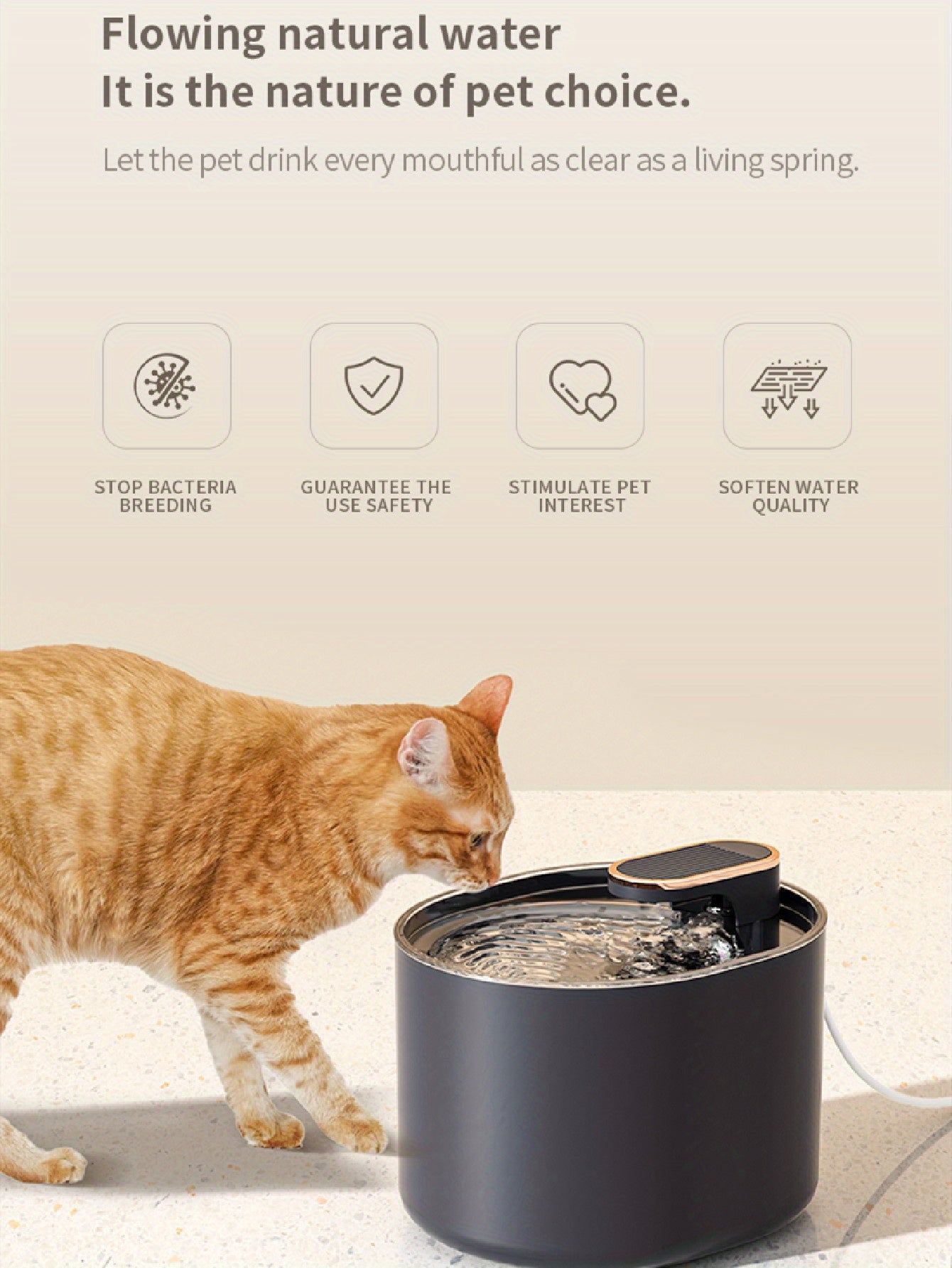 Large Capacity Silent Pet Water Dispenser - Automatic Cat Water Fountain with Circulation System, Reduced Noise, and Easy Cleaning - Perfect for Cats and Small Pets