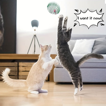 3pcs Colorful Spring Toy Set - Keep Your Cat Entertained With Interactive Rolling Balls & Mouse Toys