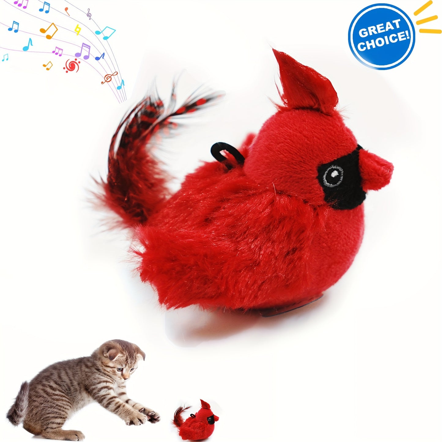 Interactive Cat Toy with Real Bird Sound – Best Toy to Keep Cats Active