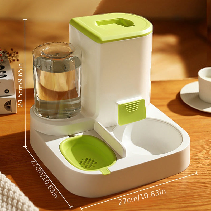 Automatic Pet Water And Food Feeder, 2 In 1 Large Capacity Cat Food Container Water Dispenser, Self Feeding Station For Indoor Cats Feeding Supplies