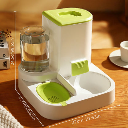Automatic Pet Water And Food Feeder, 2 In 1 Large Capacity Cat Food Container Water Dispenser, Self Feeding Station For Indoor Cats Feeding Supplies