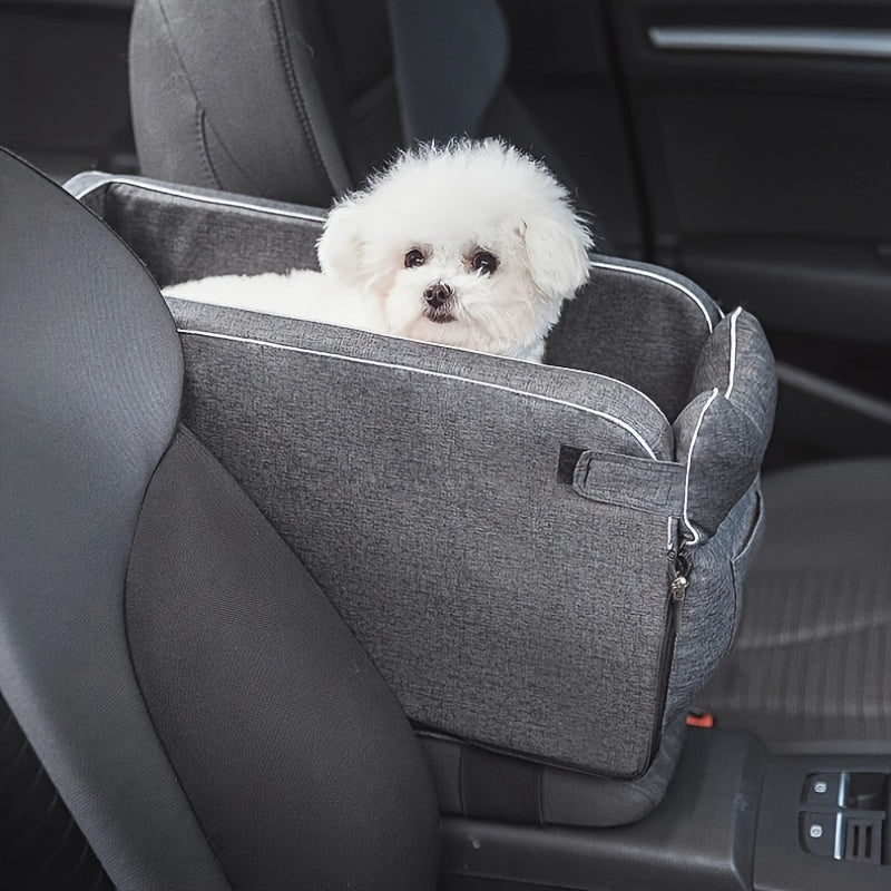 Portable Dog & Cat Booster Seat, Travel Carrier, Car Mat & Central Control For Maximum Comfort & Safety