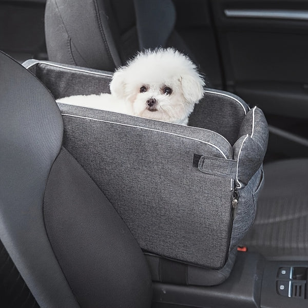 Portable Dog & Cat Booster Seat, Travel Carrier, Car Mat & Central Control For Maximum Comfort & Safety