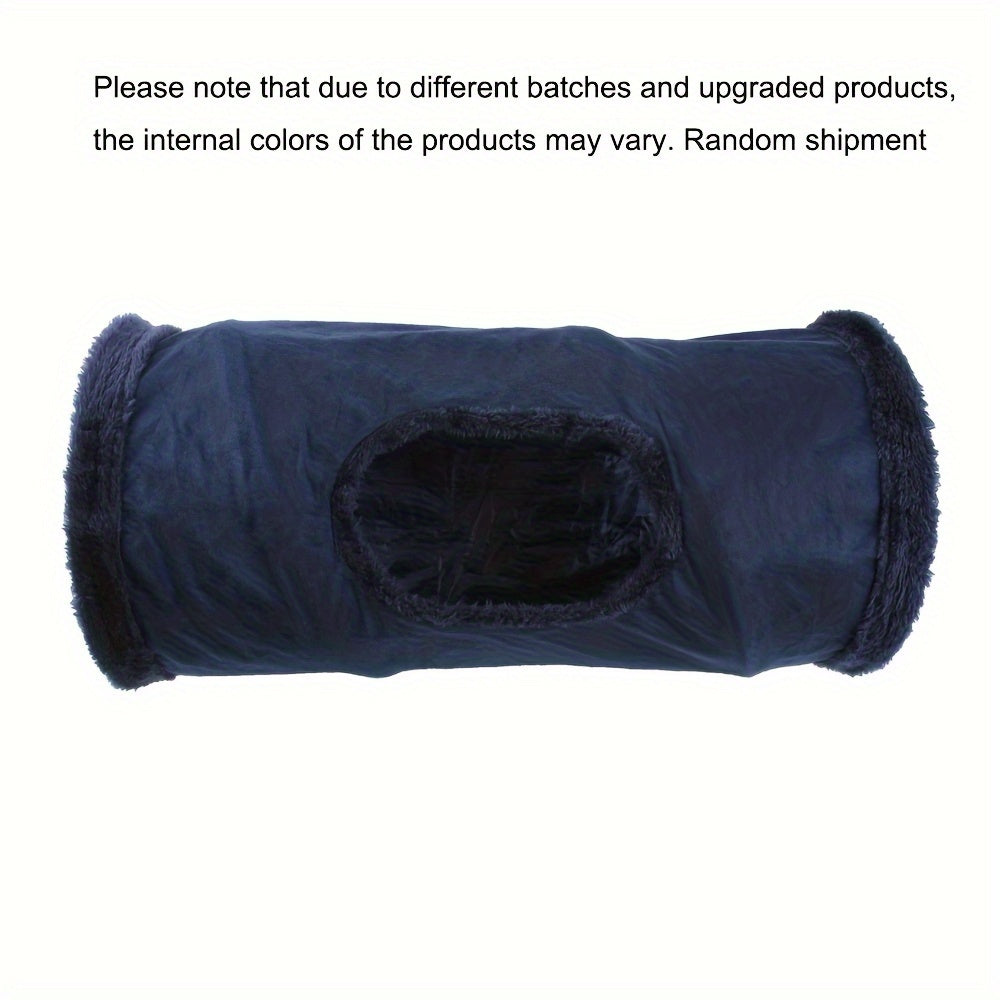 [Funny Foldable Cat Toy Tunnel] Foldable Plush Cat Toy Tunnel Funny Cat Tent For Dog And Kitten Play Supply