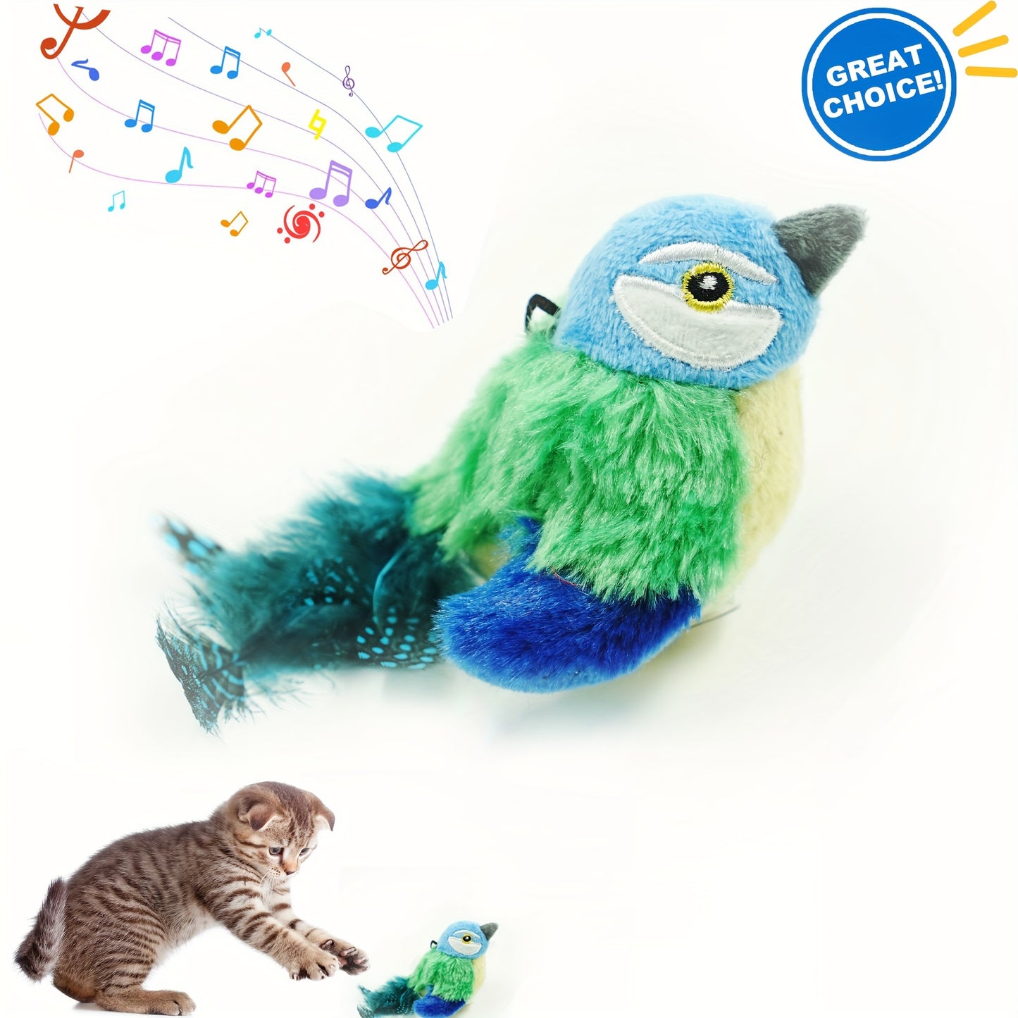 Interactive Cat Toy with Real Bird Sound – Best Toy to Keep Cats Active