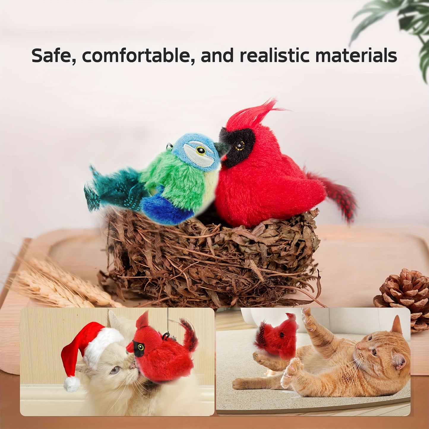Interactive Cat Toy with Real Bird Sound – Best Toy to Keep Cats Active