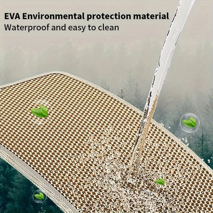Large Waterproof Cat Litter Mat – Honeycomb Double Layer, Anti-Scatter & Easy Clean