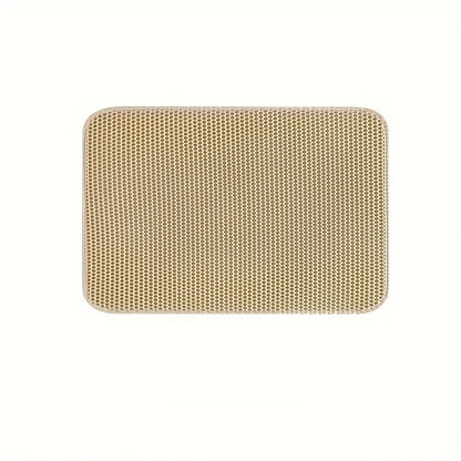 Large Waterproof Cat Litter Mat – Honeycomb Double Layer, Anti-Scatter & Easy Clean