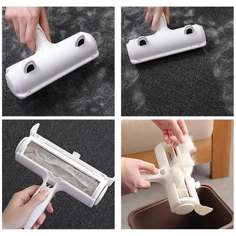 Reusable Pet Hair Remover Roller – Self-Cleaning Brush for Cat & Dog Fur