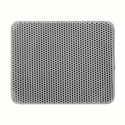 Large Waterproof Cat Litter Mat – Honeycomb Double Layer, Anti-Scatter & Easy Clean