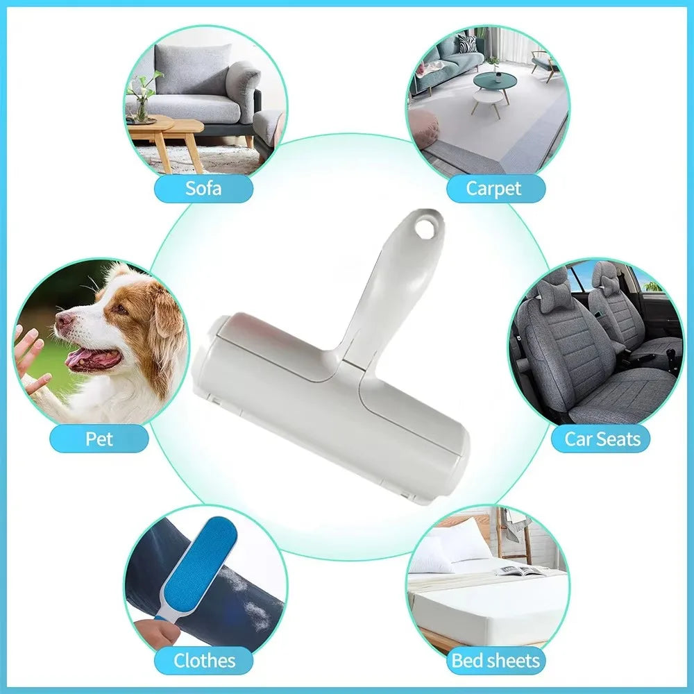 Reusable Pet Hair Remover Roller – Self-Cleaning Brush for Cat & Dog Fur