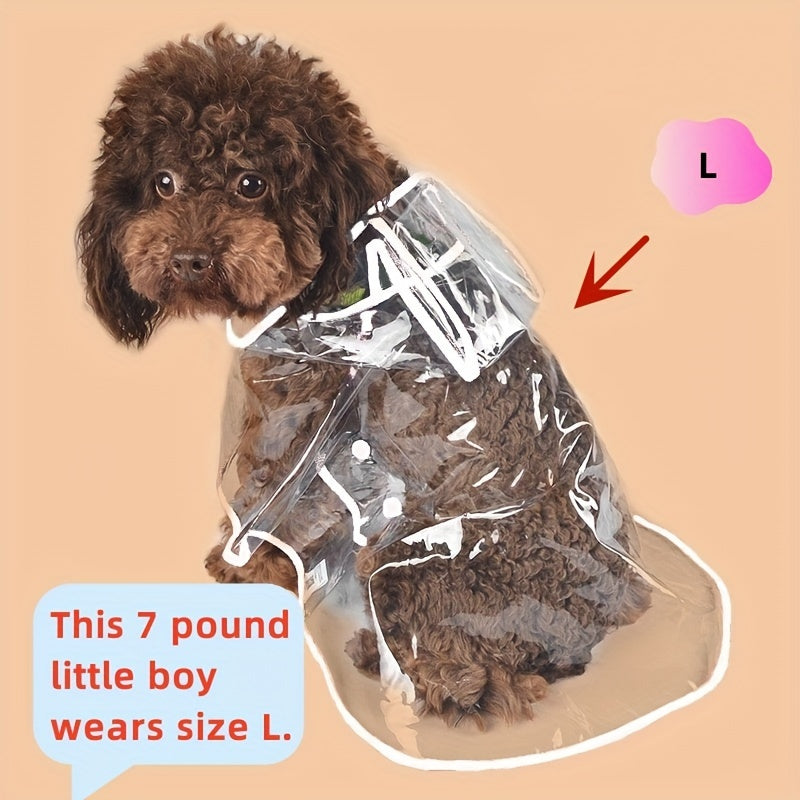 Transparent Dog Raincoat with Hood + Waterproof Shoes – Stylish & Protective