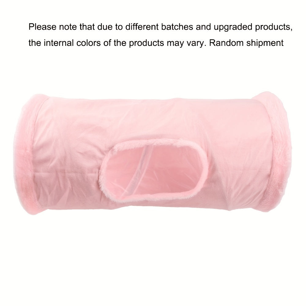 [Funny Foldable Cat Toy Tunnel] Foldable Plush Cat Toy Tunnel Funny Cat Tent For Dog And Kitten Play Supply