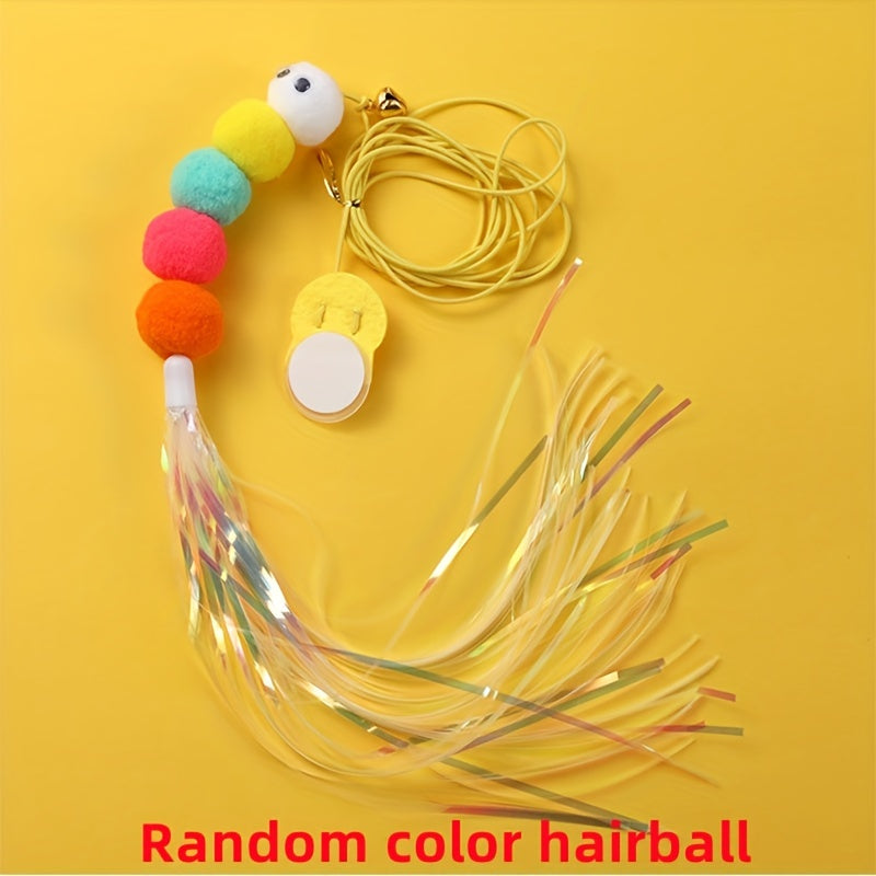 Adjustable Hanging Cat Toy For Interactive Teasing And Playful Fun.