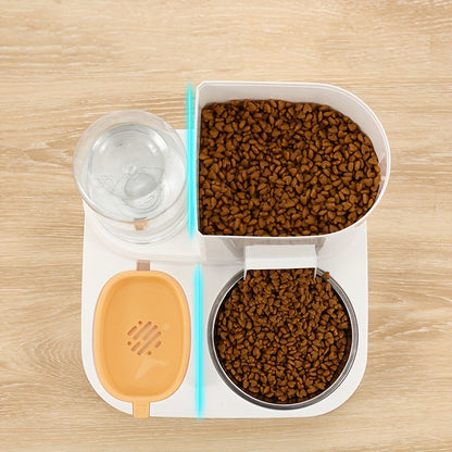 Automatic Pet Water And Food Feeder, 2 In 1 Large Capacity Cat Food Container Water Dispenser, Self Feeding Station For Indoor Cats Feeding Supplies